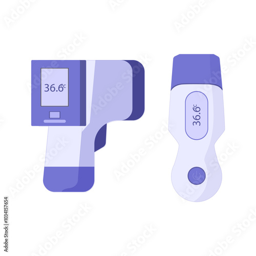Electronic modern thermometer with screen for displaying body temperature