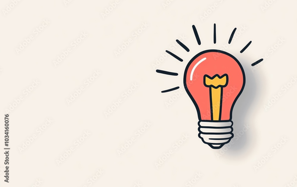Light bulb icon with rays, bright design, white isolated background. Light bulb icon with rays, bright design, white isolated background.