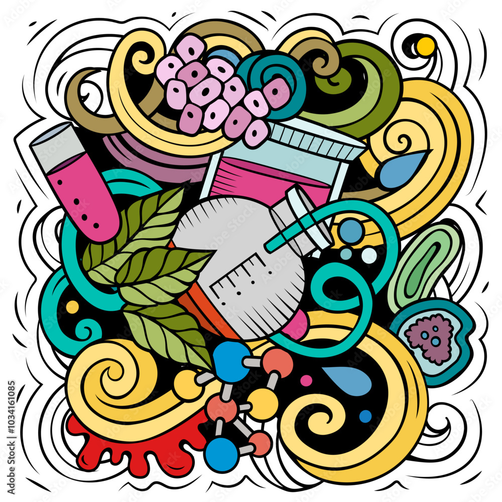 Science cartoon vector doodle design Science cartoon vector doodle design