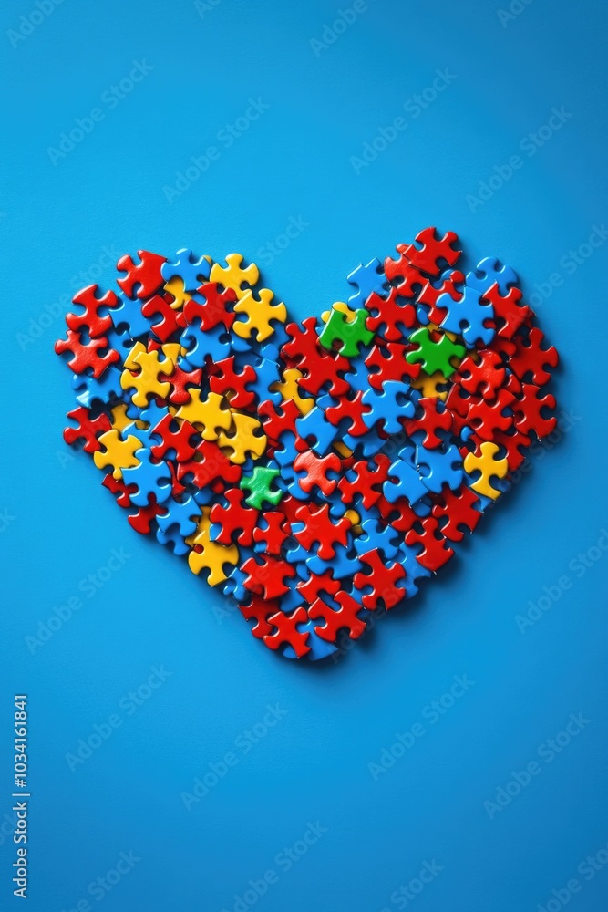 Heart Made of Puzzle Pieces Heart Made of Puzzle Pieces