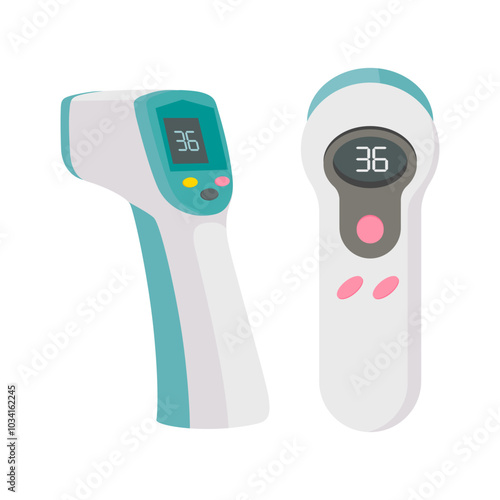 Electronic modern thermometer with screen for displaying body temperature