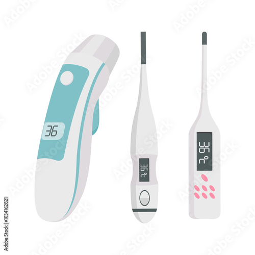 Electronic modern thermometer with screen for displaying body temperature
