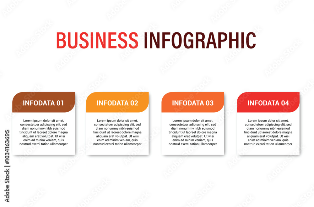 Obraz premium Business Concept With 4 Steps Vector Business Template For Presentation Flow Chart Infographics Design, Vector Illustration.