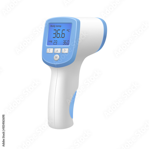 Electronic modern thermometer with screen for displaying body temperature