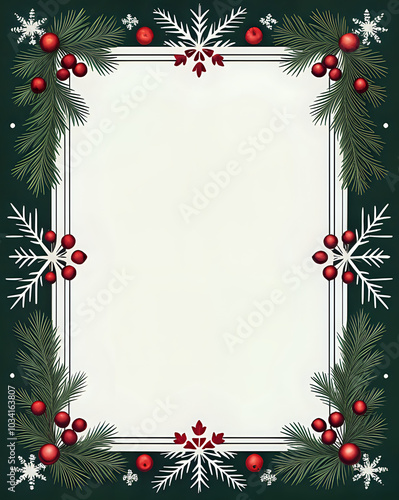 christmas frame for image or text 