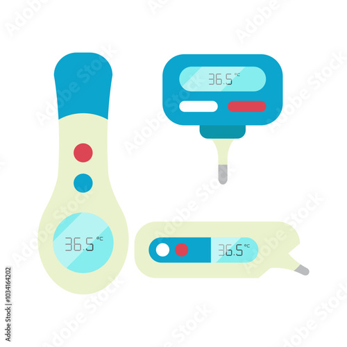 Electronic modern thermometer with screen for displaying body temperature