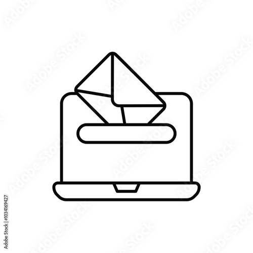 Incoming Email vector icon