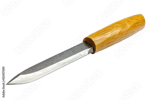 Utility paper craft knife, sharp and precise, for construction, white isolated.