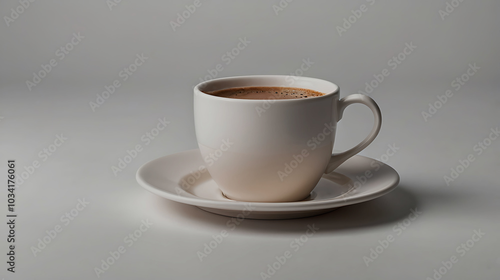 Coffee mug hot drink paper cup icon illustrated cinnamon and saucer wooden table realistic ove background Coffee mug hot drink paper cup icon illustrated cinnamon and saucer wooden table realistic ove background