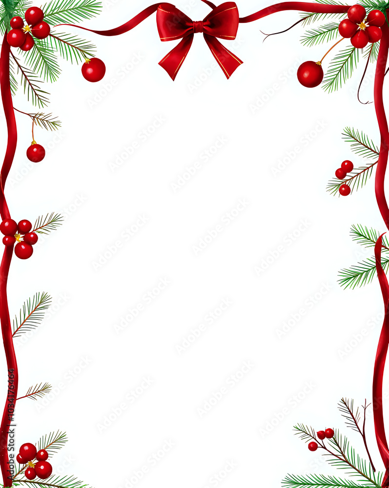 Obraz premium red christmas frame