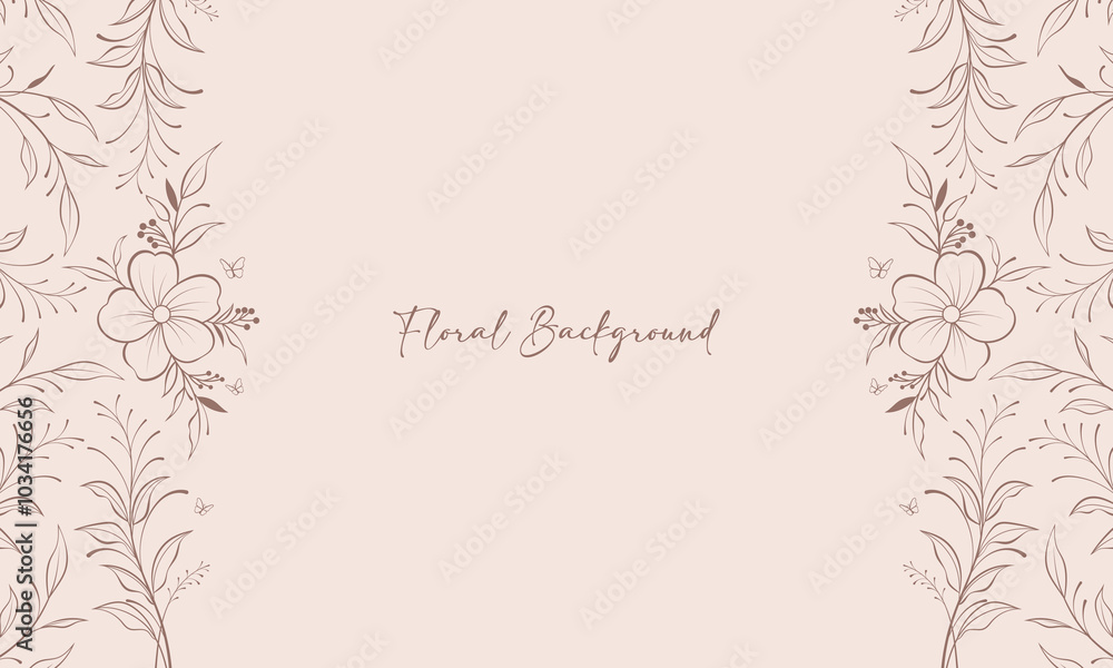 Obraz premium Sweet Floral spring border frame background