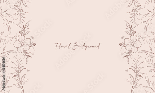 Sweet Floral spring border frame background