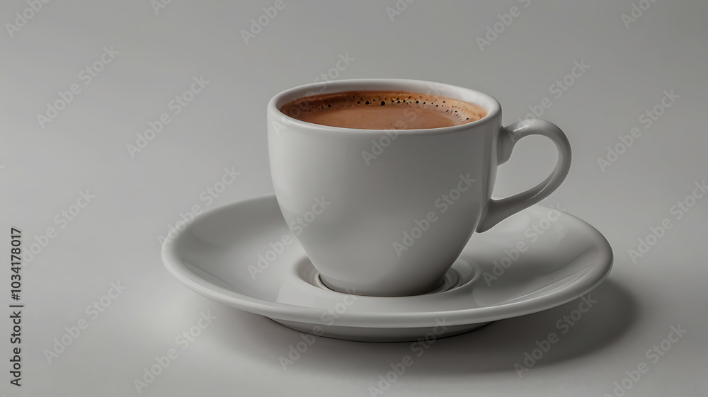 Coffee mug hot drink paper cup icon illustrated cinnamon and saucer wooden table realistic ove background Coffee mug hot drink paper cup icon illustrated cinnamon and saucer wooden table realistic ove background