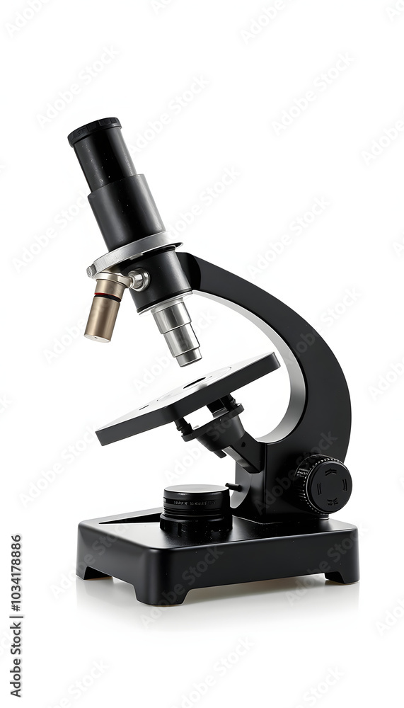 children's microscope on a transparent background close-up isolated with white highlights, png children's microscope on a transparent background close-up isolated with white highlights, png