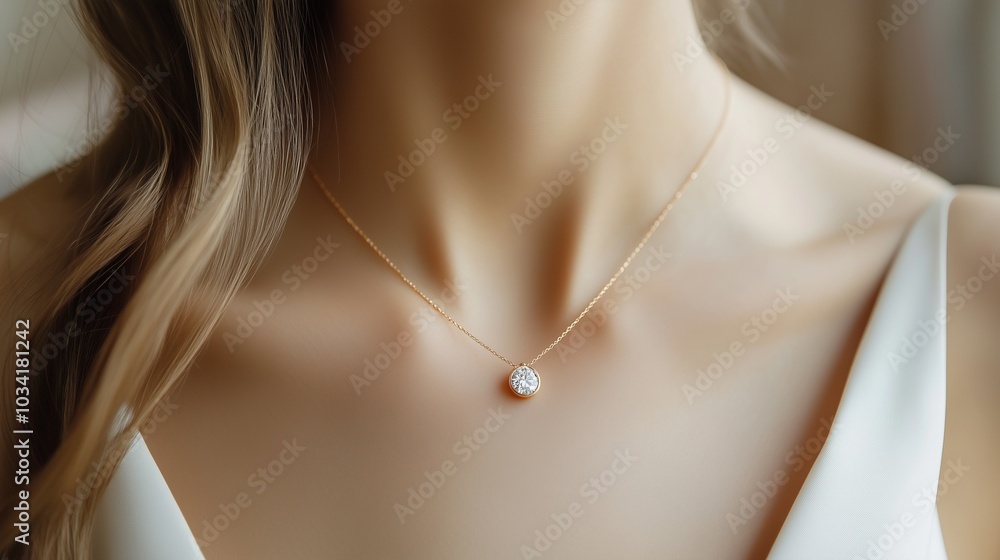beauty, people and jewelry concept - beautiful young woman wearing shiny diamond pendant beauty, people and jewelry concept - beautiful young woman wearing shiny diamond pendant
