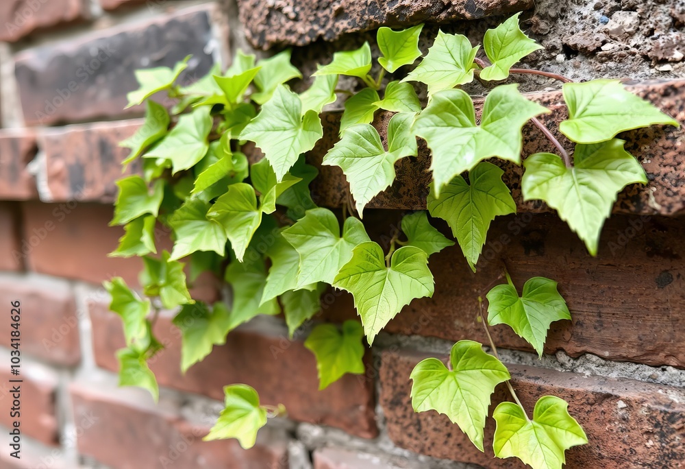 Solar Ivy Metallic leaves photovoltaic cells on surface climbs w
