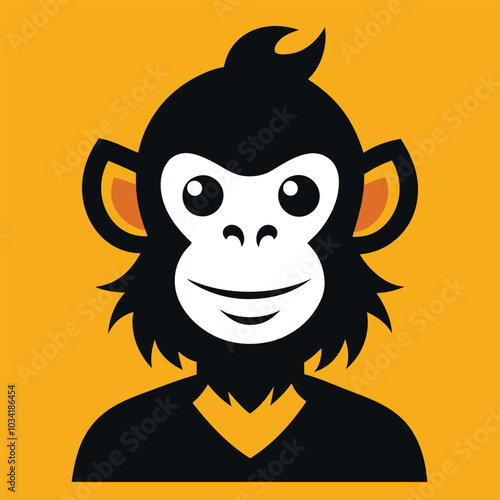 Creative cool monkey vector illustration clipart design