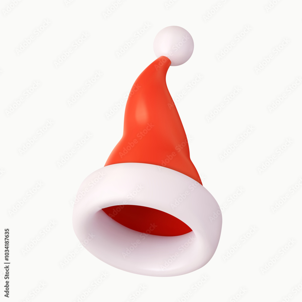 3d Santa Claus hat