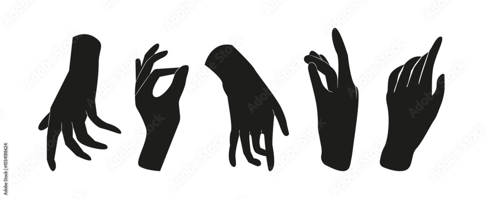 set of hands in a boho style, characterized by intricate patterns and a free-spirited design. set of hands in a boho style, characterized by intricate patterns and a free-spirited design.