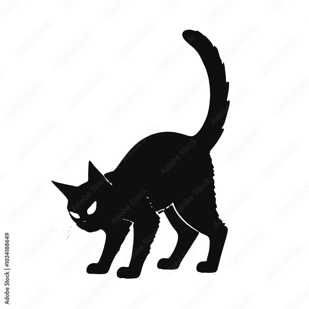 Obraz premium A Cat different type of pose vector silhouette