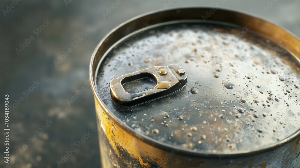 A close-up view of an oil can