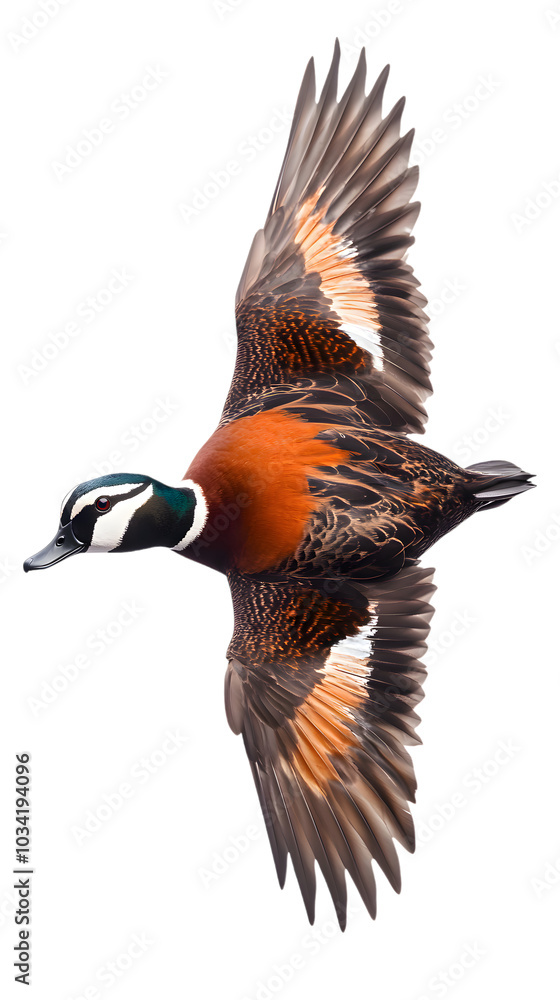 Obraz premium White Faced Whistling Duck on Transparent Background PNG, Pattern Background, Wallpaper, Cover and Screen of Smartphone, PC, Laptop, Transparent PNG
