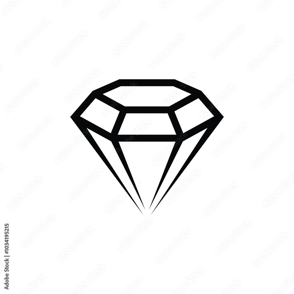 Simple Diamond Vector Logo Design Simple Diamond Vector Logo Design