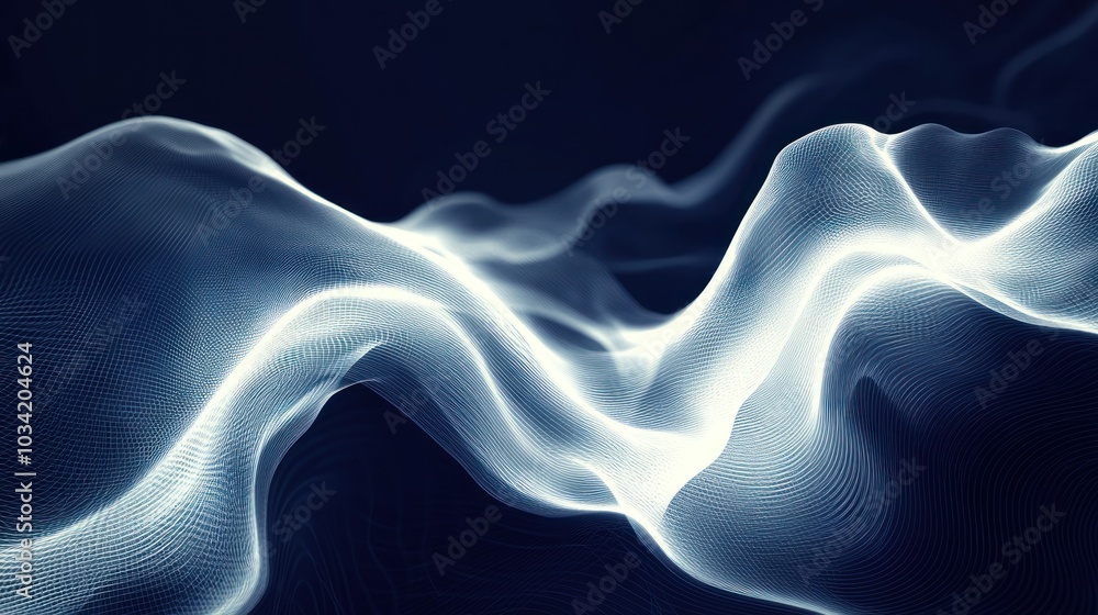 Abstract Waves of Light: Serene Flowing Patterns in Abstract Modern Digital Art Composition Abstract Waves of Light: Serene Flowing Patterns in Abstract Modern Digital Art Composition