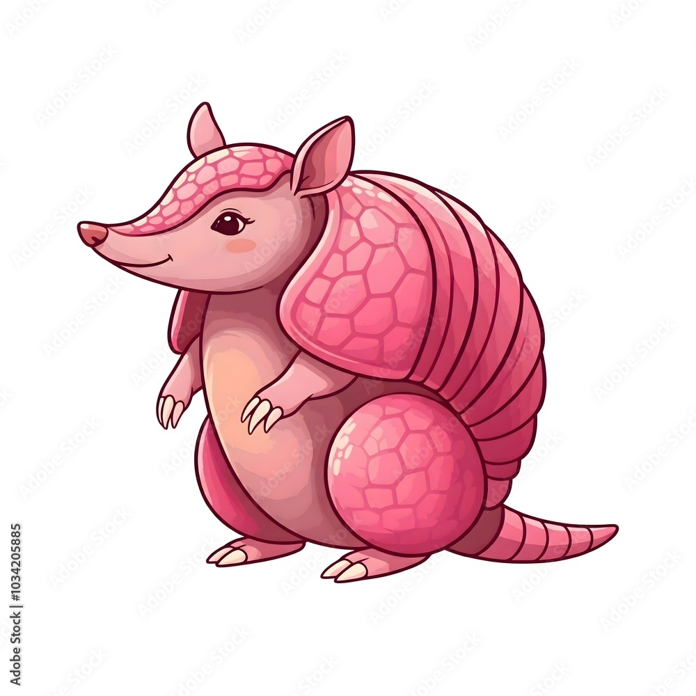 Cute Cartoon Armadillo with a Colorful and Playful Design Cute Cartoon Armadillo with a Colorful and Playful Design