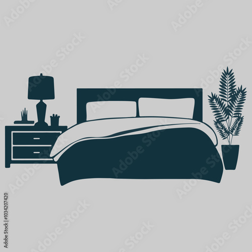 silhouette bedroom sticker 