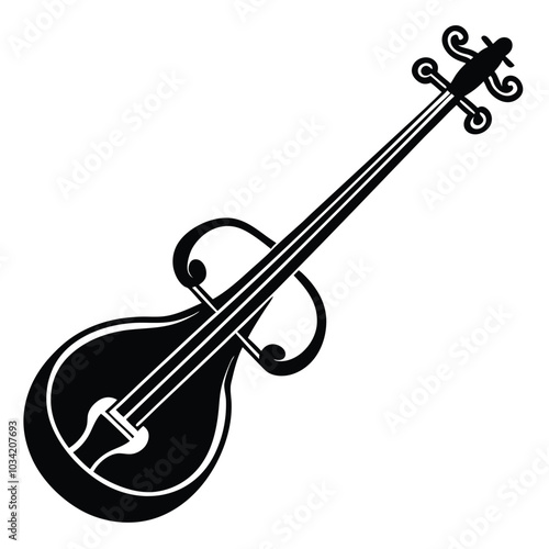 Morin Khuur Instrument Vector Illustration photo