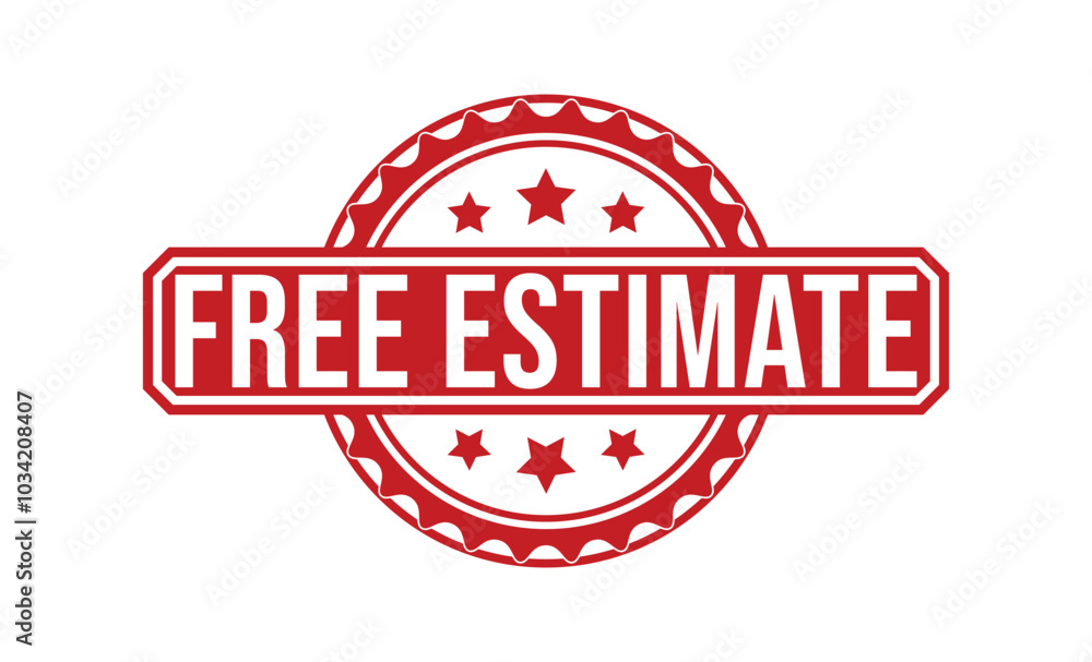 Free Estimate rubber stamp on white background. Free Estimate Stamp.