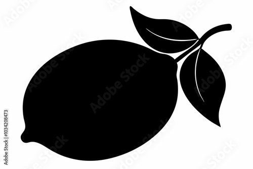 
lemon fruit, orange fruit silhouette vector, Lemon vector silhouette
