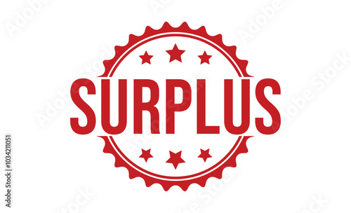 Surplus rubber stamp on white background. Surplus Stamp.