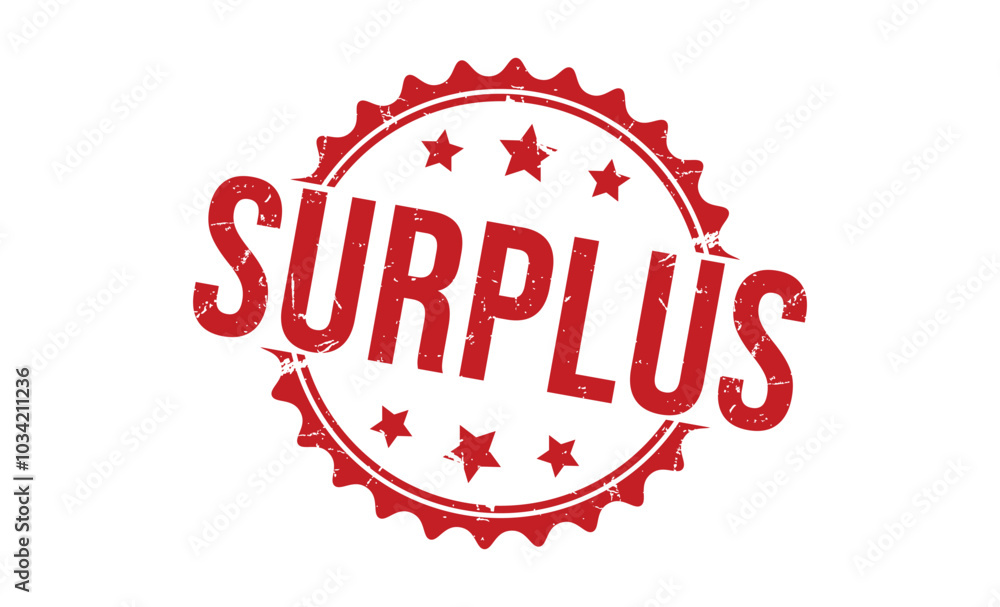Surplus Red rubber stamp on white background. Surplus stamp sign. Surplus stamp. Surplus Red rubber stamp on white background. Surplus stamp sign. Surplus stamp.