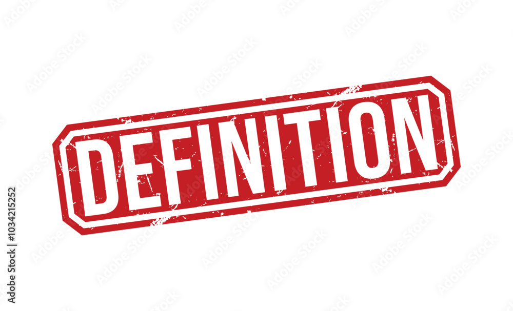 Definition red rubber stamp vector design. Definition red rubber stamp vector design.