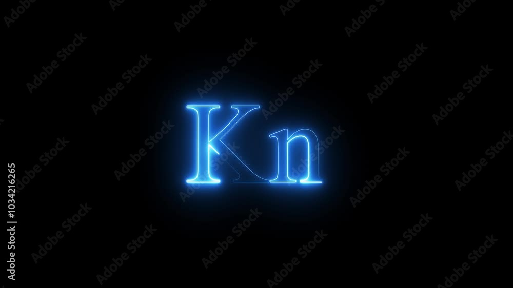 Neon icon letter Croatia is the Kuna Neon icon letter Croatia is the Kuna