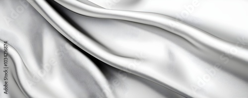 Futuristic Platinum and Silver Fluid Texture - Smooth Metallic Waves with Liquid Shine and Abstract Lines for Modern Design Projects