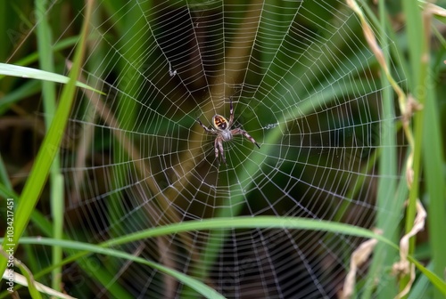 _ - A web that resembles a funnel, often found in grass or bushe photo