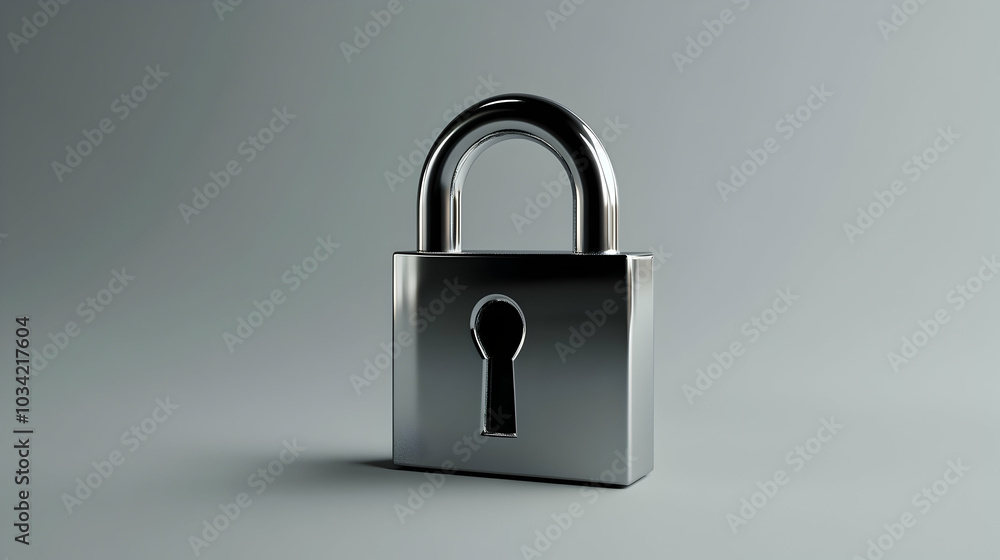 Sleek Modern Padlock Design Isolated on a Simple Background, Highlighting Safety, Protection, and Elegance. Generative AI Sleek Modern Padlock Design Isolated on a Simple Background, Highlighting Safety, Protection, and Elegance. Generative AI