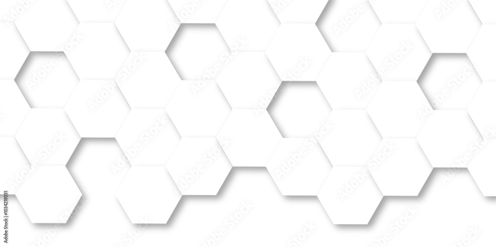 Abstract white background with hexagon and hexagonal background. Luxury white pattern with hexagons. abstract 3d hexagonal background with shadow. 3D futuristic abstract honeycomb mosaic background. Abstract white background with hexagon and hexagonal background. Luxury white pattern with hexagons. abstract 3d hexagonal background with shadow. 3D futuristic abstract honeycomb mosaic background.