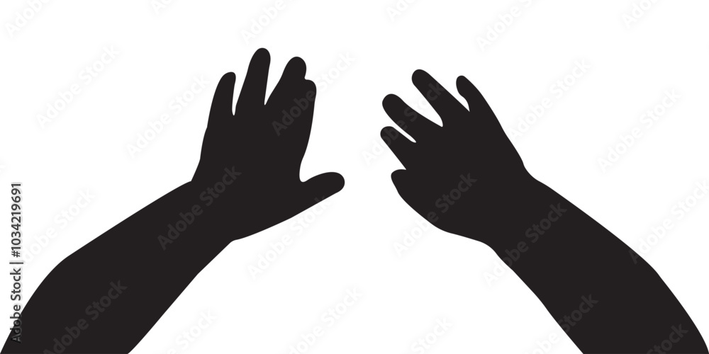 baby Hand silhouette vector design. filled flat sign, solid pictogram isolated on white, baby Hand silhouette vector design. filled flat sign, solid pictogram isolated on white,
