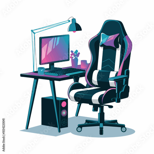  Gamer chair, gaming concept