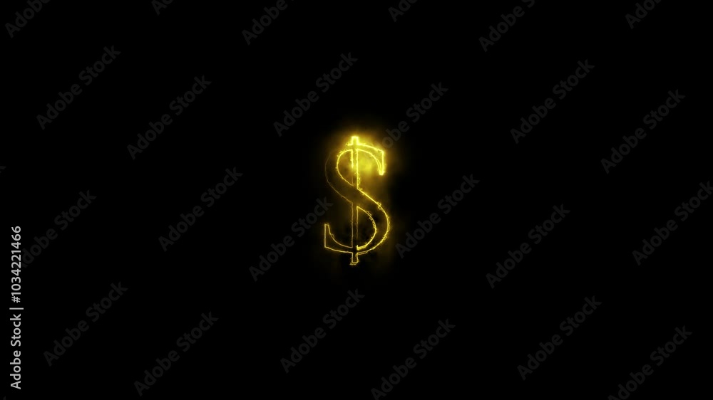 neon dollar icon animated video neon dollar icon animated video