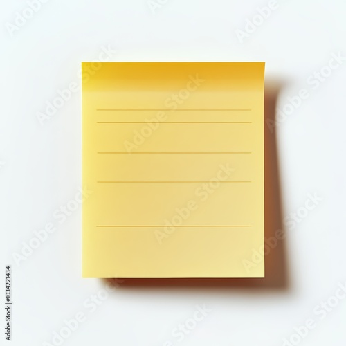 Yellow sticky note on a light background, ideal for reminders and notes.