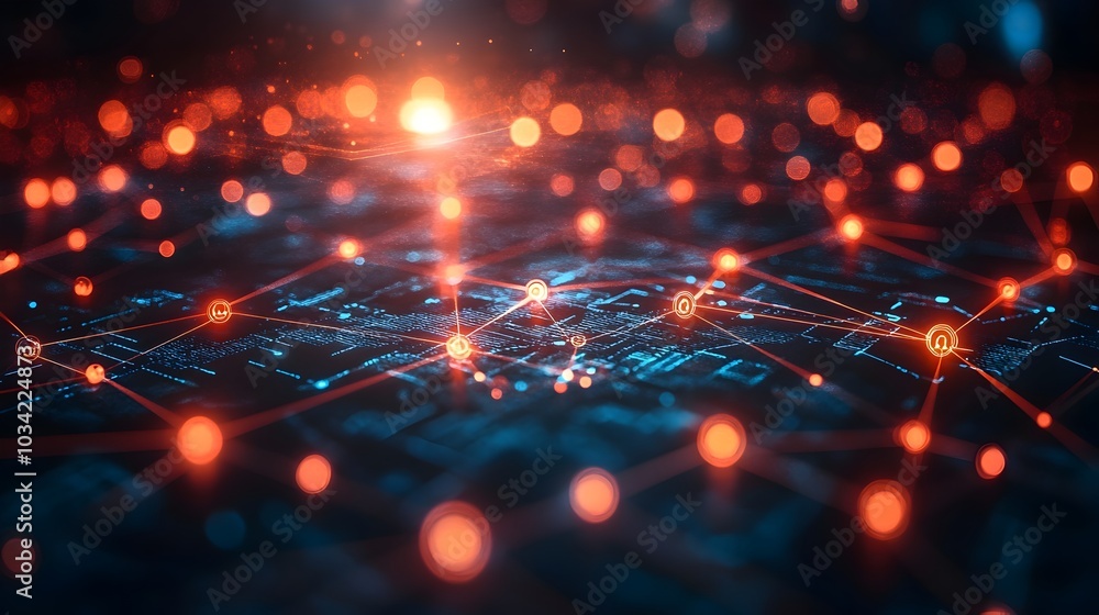 Luminous digital backdrop showcasing the power of AI driven automation intelligent algorithms and data driven decision making Luminous digital backdrop showcasing the power of AI driven automation intelligent algorithms and data driven decision making
