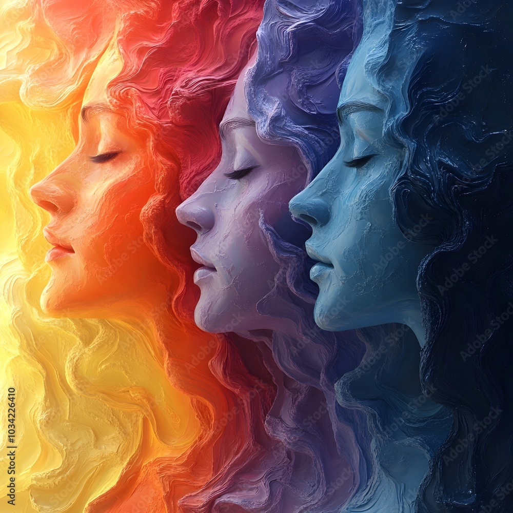 Vibrant Fluid Faces:Surreal Expressions of Imaginative Diversity Vibrant Fluid Faces:Surreal Expressions of Imaginative Diversity
