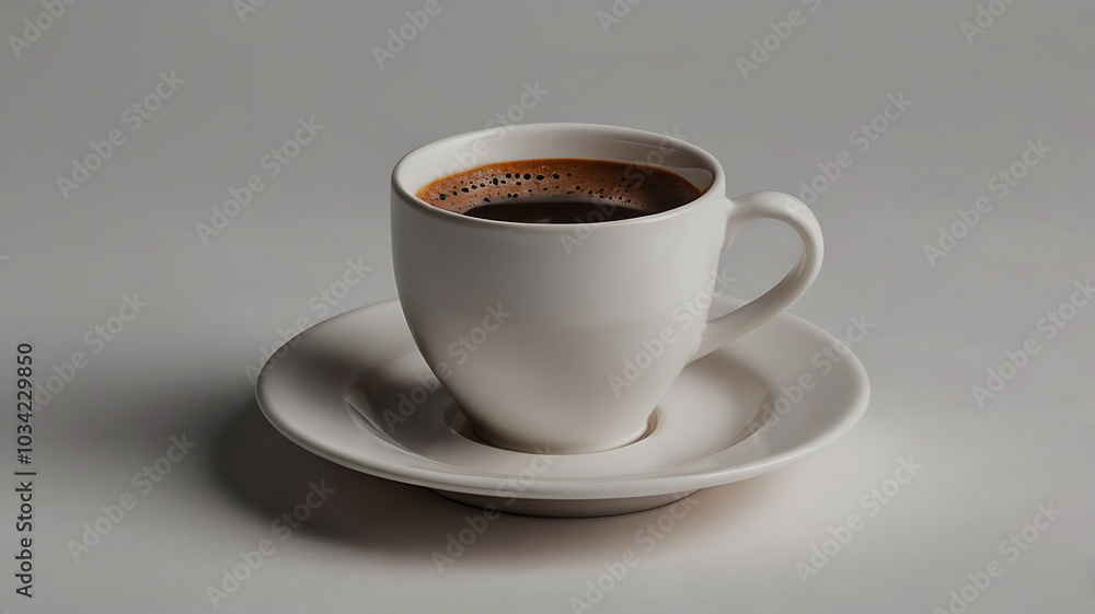 Coffee mug hot drink paper cup icon illustrated cinnamon and saucer wooden table realistic ove background Coffee mug hot drink paper cup icon illustrated cinnamon and saucer wooden table realistic ove background