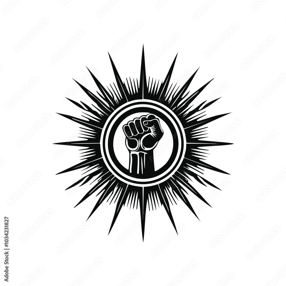 Fist Hand Icon Symbolizing Victory and Strength Vector Illustration Fist Hand Icon Symbolizing Victory and Strength Vector Illustration