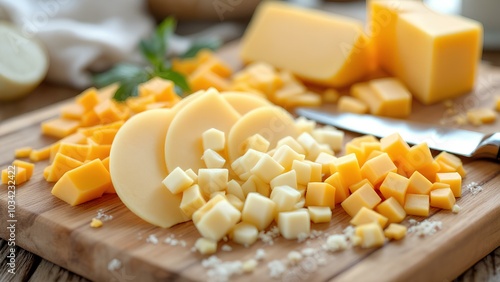 Rustic Wooden Boards with Cheese Dice and Slice for Sophisticated Weddings